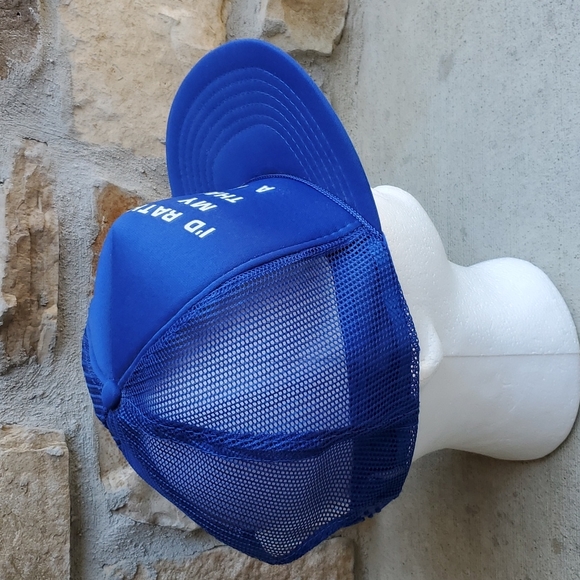 I'D RATHER PUSH MY FORD THAN DRIVE A CHEVROLET HAT CAP MESH TRUCKER NWOT - Picture 5 of 7